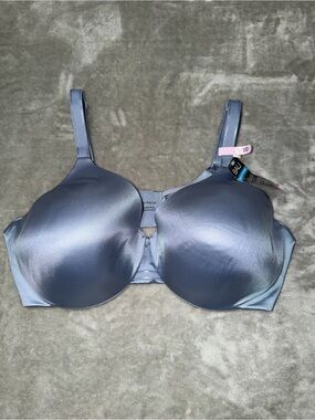 NWT Bali One Smooth U Concealing Underwire Bra Lightly Lined Blue 42D